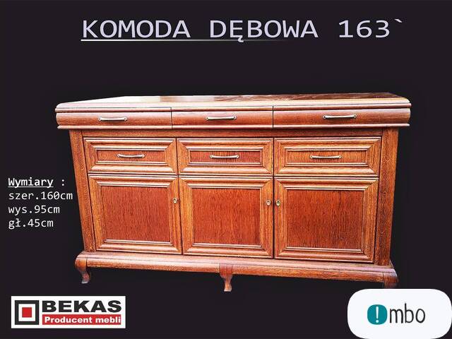 Producent Drewniana Komoda 163 ` Ludwik Lite Drewno PROMOCJA ! BEKAS Meble - 1